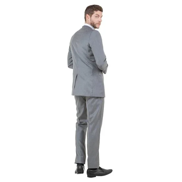 Sharkskin Slim Fit Mens 2-Piece Suit, Grey